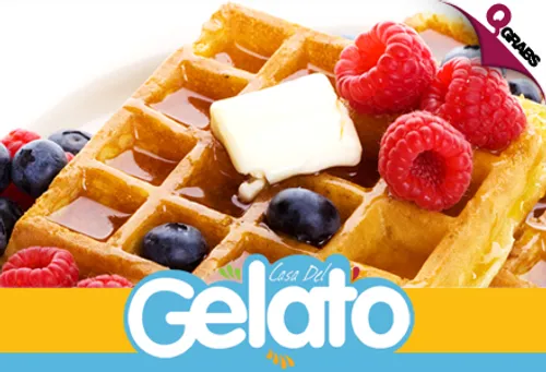 From QR19 Munch on Delicious Penguin Waffles, Gelato Crepes OR 2 Scoops of Gelato for 2 People! (Up to QR46 Value)